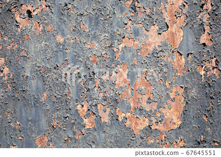 Background texture of scratched rusted steel with peeling paint Background texture of scratched rusted steel with peeling paint 67645551