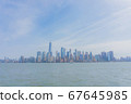 Impressive Manhattan landscape seen from the sea 67645985