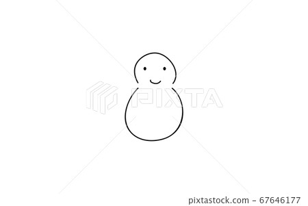 Analog handwriting style loose touch icon: Snowman Analog handwriting style loose touch icon: Snowman 67646177
