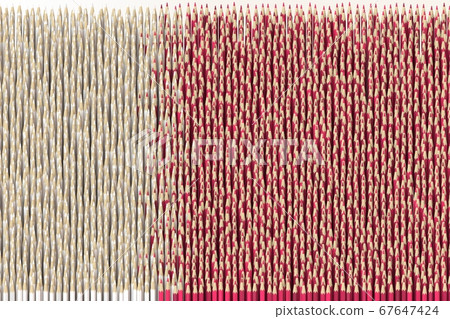 National flag of Qatar made with color pencils. Creativity related 3D rendering National flag of Qatar made with color pencils. Creativity related 3D rendering 67647424