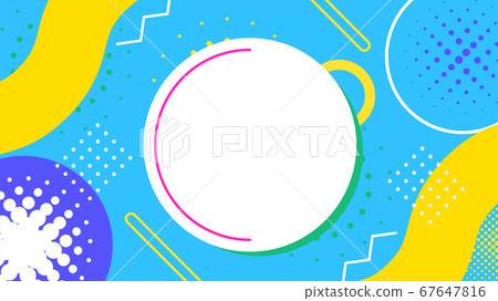 Memphis abstract background with circle copy space Memphis abstract background with circle copy space 67647816