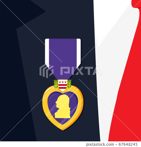 Purple Heart Badge on the suit 67648245