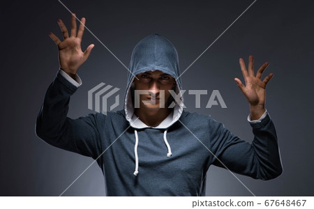 Innovation concept with young man pressing virtual buttons Innovation concept with young man pressing virtual buttons 67648467