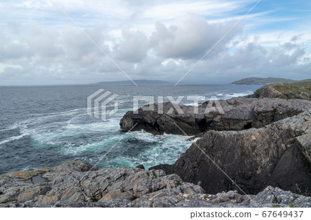 The coastline at Dawros in County Donegal - Ireland. 67649437