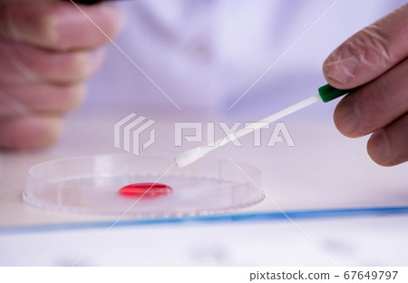 Drug synthesis lab experimentnig with pills 67649797