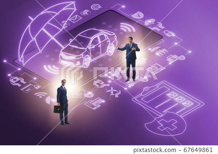 Concept of buying insurance online over internet Concept of buying insurance online over internet 67649861