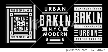 Vector retro illustration on the theme of Brooklyn. Urban. Modern. Stylized vintage grunge white typography, t-shirt graphics, poster, print. Vector retro illustration on the theme of Brooklyn. Urban. Modern. Stylized vintage grunge white typography, t-shirt graphics, poster, print. 67650624