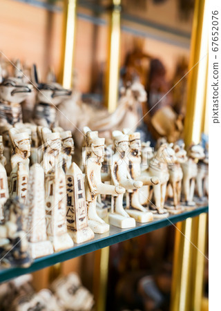 Souvenir Egyptian stuff statuettes in the store. Souvenir Egyptian stuff statuettes in the store. 67652076