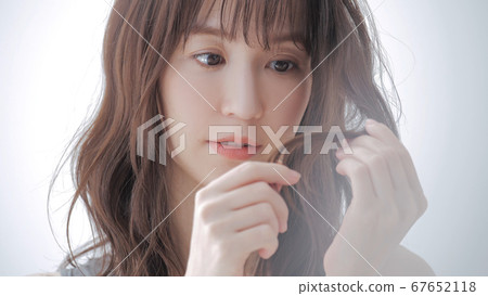 美女形像頭發護理頭髮損傷 67652118