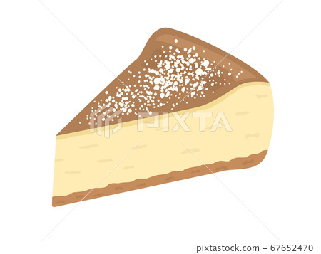 Illustration of cut cheesecake 67652470