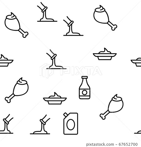 Sauce Spicy Cream Vector Seamless Pattern Sauce Spicy Cream Vector Seamless Pattern 67652700