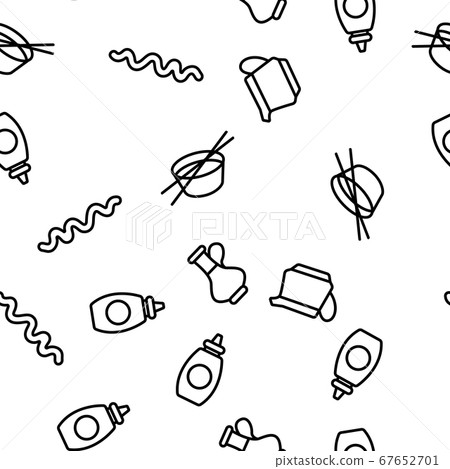 Sauce Spicy Cream Vector Seamless Pattern Sauce Spicy Cream Vector Seamless Pattern 67652701