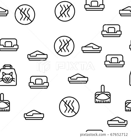 Pet Litter Accessory Vector Seamless Pattern Pet Litter Accessory Vector Seamless Pattern 67652712