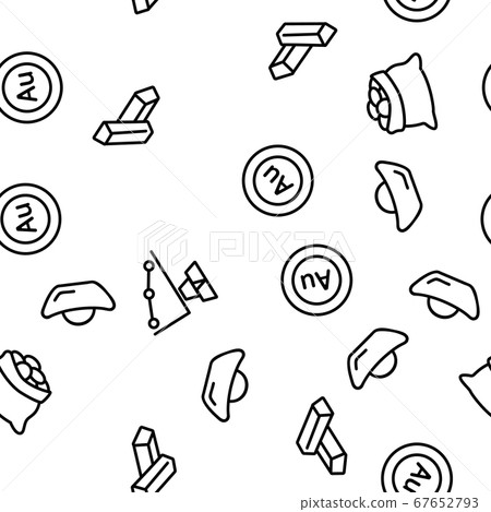 Gold Jewelry Metal Vector Seamless Pattern Gold Jewelry Metal Vector Seamless Pattern 67652793