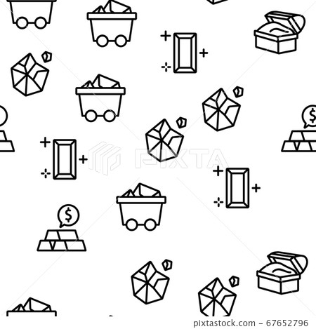 Gold Jewelry Metal Vector Seamless Pattern Gold Jewelry Metal Vector Seamless Pattern 67652796