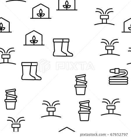 Garden Farming Tool Vector Seamless Pattern Garden Farming Tool Vector Seamless Pattern 67652797