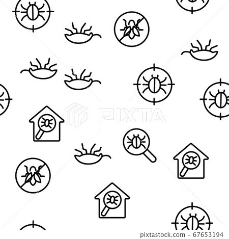 Pest Control Service Vector Seamless Pattern 67653194