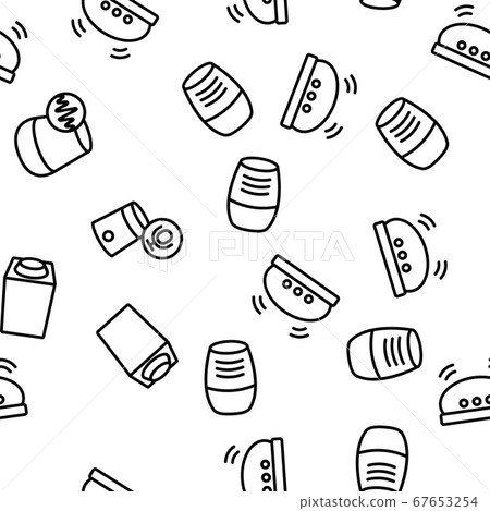 Speaker Assistant Vector Seamless Pattern 67653254