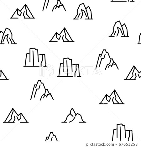Ridge Different Form Vector Seamless Pattern 67653258
