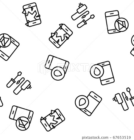 Phone Repair Service Vector Seamless Pattern Phone Repair Service Vector Seamless Pattern 67653519
