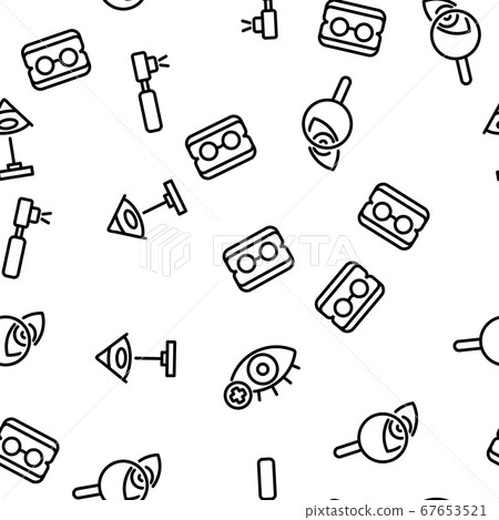Optometry Eye Health Vector Seamless Pattern 67653521