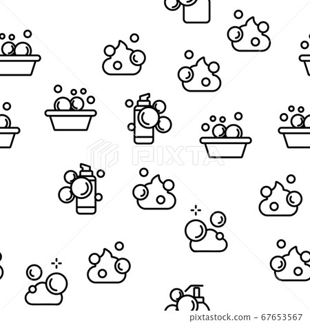 Soap Bubbles And Foam Vector Seamless Pattern Soap Bubbles And Foam Vector Seamless Pattern 67653567