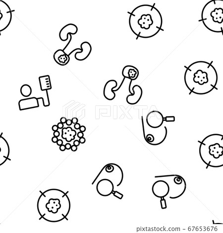 Cancer Anatomy Disease Vector Seamless Pattern 67653676