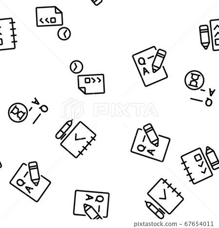 Exam Test Vector Seamless Pattern Exam Test Vector Seamless Pattern 67654011