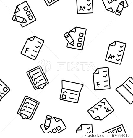 Exam Test Vector Seamless Pattern 67654012