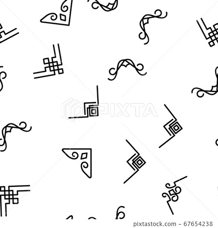 Corner Border Vector Seamless Pattern Corner Border Vector Seamless Pattern 67654238