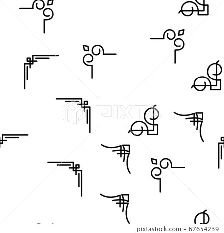 Corner Border Vector Seamless Pattern Corner Border Vector Seamless Pattern 67654239