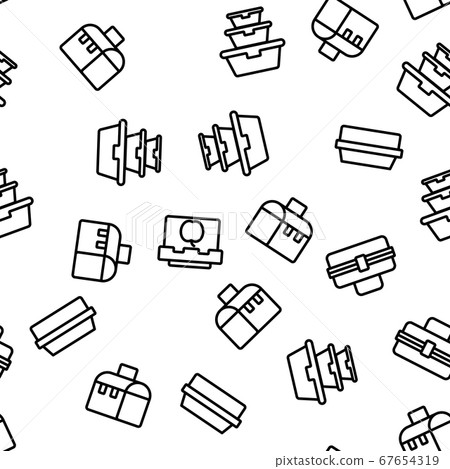 Lunch Box Vector Seamless Pattern Lunch Box Vector Seamless Pattern 67654319