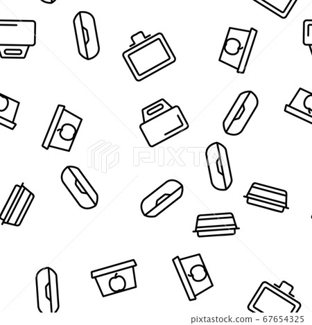 Lunch Box Vector Seamless Pattern Lunch Box Vector Seamless Pattern 67654325