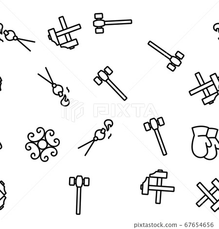Blacksmith Vector Seamless Pattern 67654656