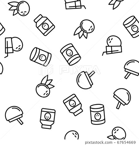 Coconut Food Vector Seamless Pattern Coconut Food Vector Seamless Pattern 67654669