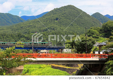 Yamadera Hoju Bridge and Railway E721 Series Yamadera Hoju Bridge and Railway E721 Series 67654842