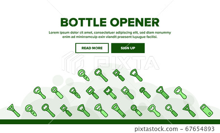 Bottle Opener Landing Header Vector Bottle Opener Landing Header Vector 67654893