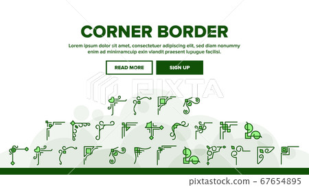 Corner Border Landing Header Vector 67654895