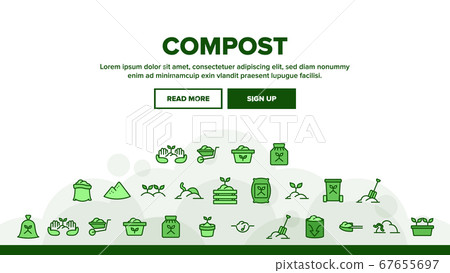Compost Ground Soil Landing Header Vector 67655697