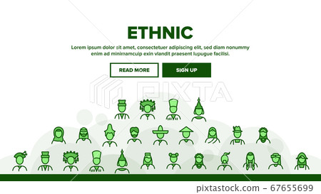 Ethnic World People Landing Header Vector 67655699