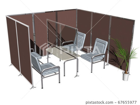 Seat image for business talks, sales, meetings, etc. for measures against infectious diseases such as new coronavirus Seat image for business talks, sales, meetings, etc. for measures against infectious diseases such as new coronavirus 67655977