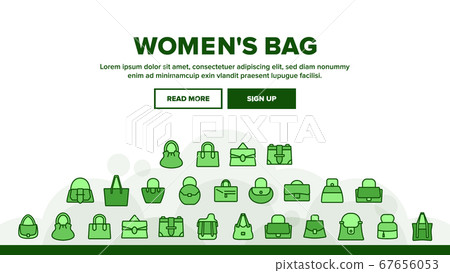 Women Bag Accessory Landing Header Vector Women Bag Accessory Landing Header Vector 67656053