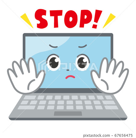 Laptop computer facial expression 67656475