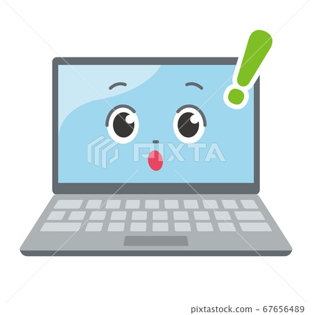 Laptop computer facial expression - Stock Illustration [67656489] - PIXTA
