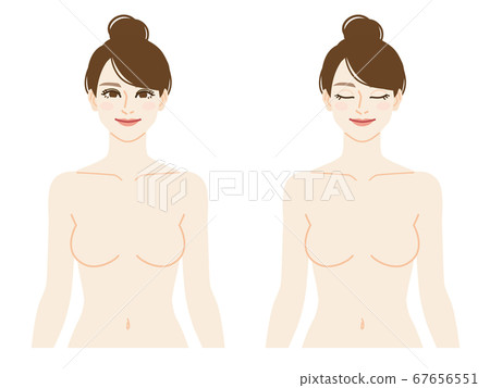 Naked woman upper body illustration Naked woman upper body illustration 67656551