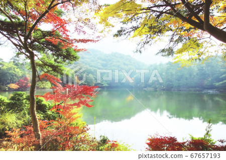 秋天的水邊風光,再次是公園寶原原池塘 秋天的水邊風光,再次是公園寶原原池塘 67657193