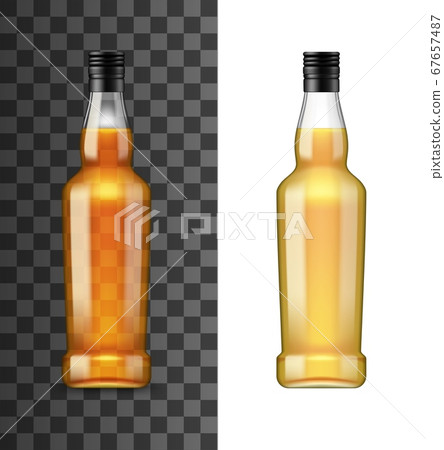 Bottle of alcohol drink isolated realistic mockup 67657487