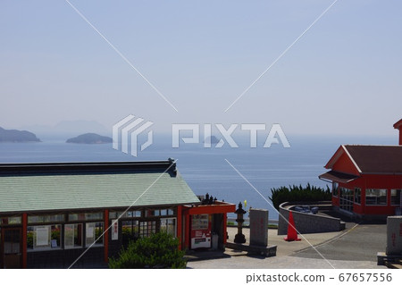 Yamaguchi Prefecture Shimonoseki City Toyoura Town Fukutoku Inari Shrine and Hibiki Nada Yamaguchi Prefecture Shimonoseki City Toyoura Town Fukutoku Inari Shrine and Hibiki Nada 67657556