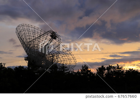 Ibaraki Kashima Kashima Space Technology Center Giant satellite dish at dusk Ibaraki Kashima Kashima Space Technology Center Giant satellite dish at dusk 67657660