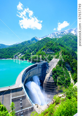 Kurobe Dam in early summer Kurobe Dam in early summer 67657749